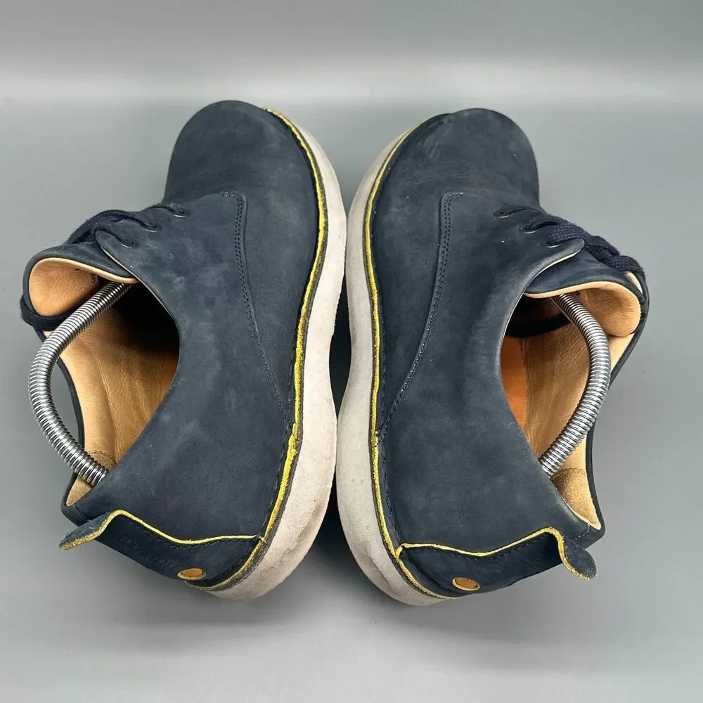 Samuel Hubbard Free Men 11 Navy Blue Nubuck Leather Oxford Shoes Lace-Up Classic